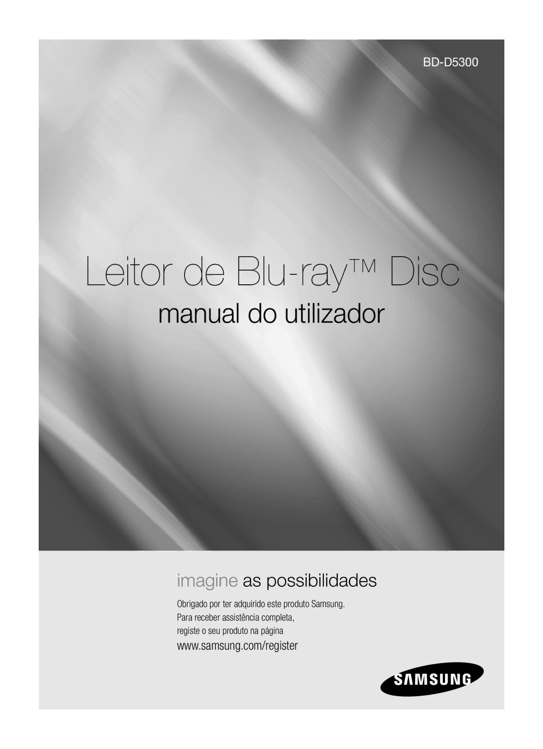 Samsung BD-D5300/ZF manual Leitor de Blu-rayDisc, Registe o seu produto na página 