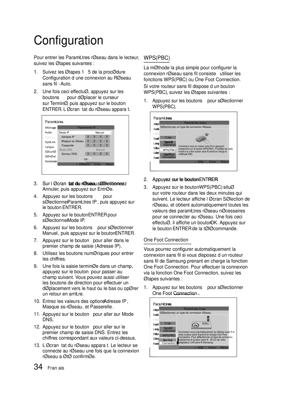 Samsung BD-D5300/ZF manual Utilisez les boutons numériques pour entrer les chiffres, Appuyez sur le bouton Entrer 