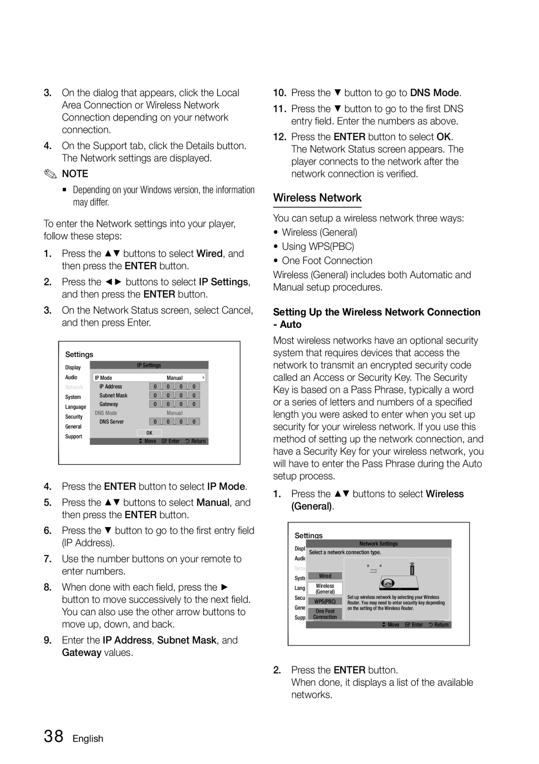 Samsung BD-D5500/XE, BD-D5500/EN, BD-D5500/ZF manual Setting Up the Wireless Network Connection Auto 