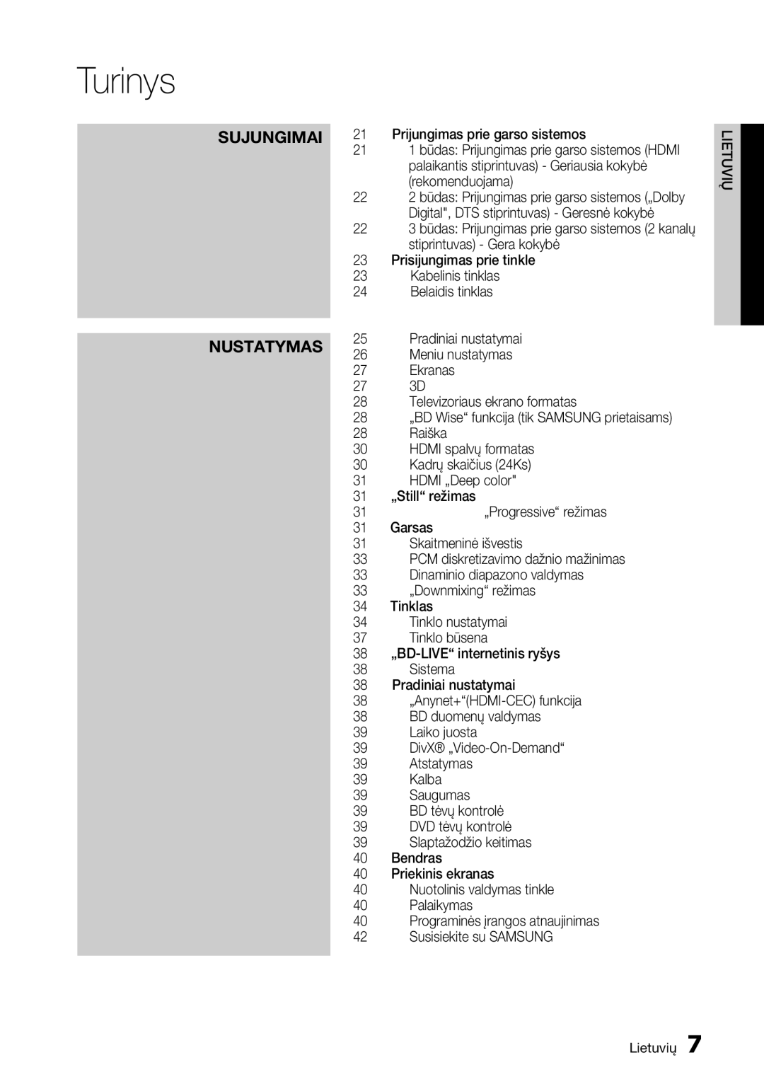 Samsung BD-D5500/EN Pradiniai nustatymai, Meniu nustatymas, Ekranas, Televizoriaus ekrano formatas, Raiška, „Still režimas 