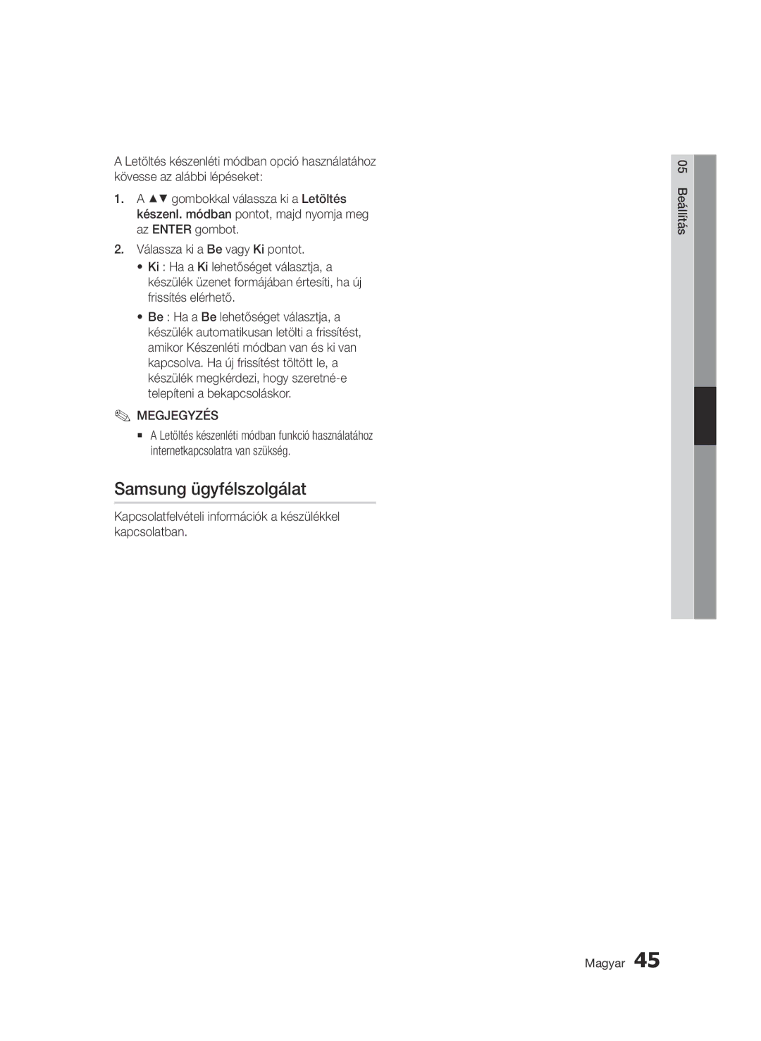 Samsung BD-D5500/ZA, BD-D5500/XN manual Samsung ügyfélszolgálat, Kapcsolatfelvételi információk a készülékkel kapcsolatban 