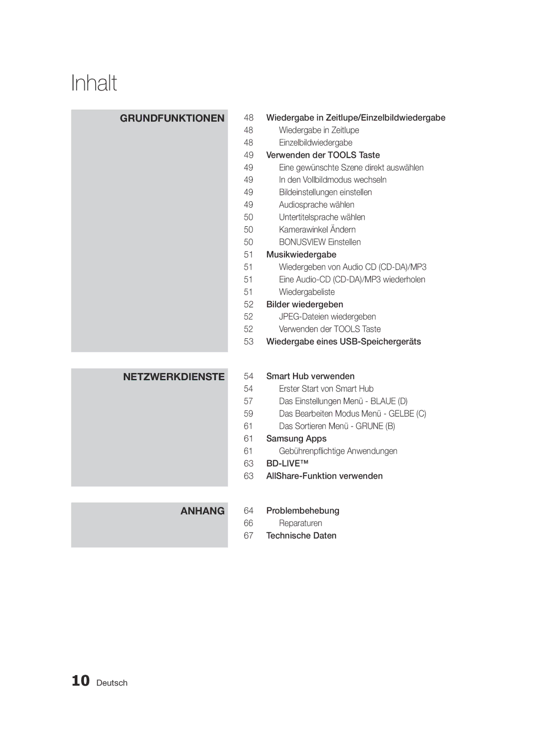 Samsung BD-D5800/ZG manual Bd-Live 