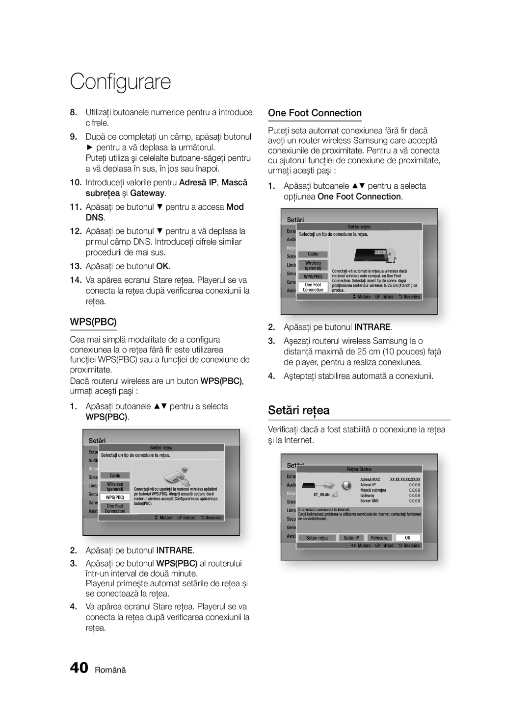 Samsung BD-D6500/EN manual Utilizaţi butoanele numerice pentru a introduce cifrele, Apăsaţi pe butonul Intrare 