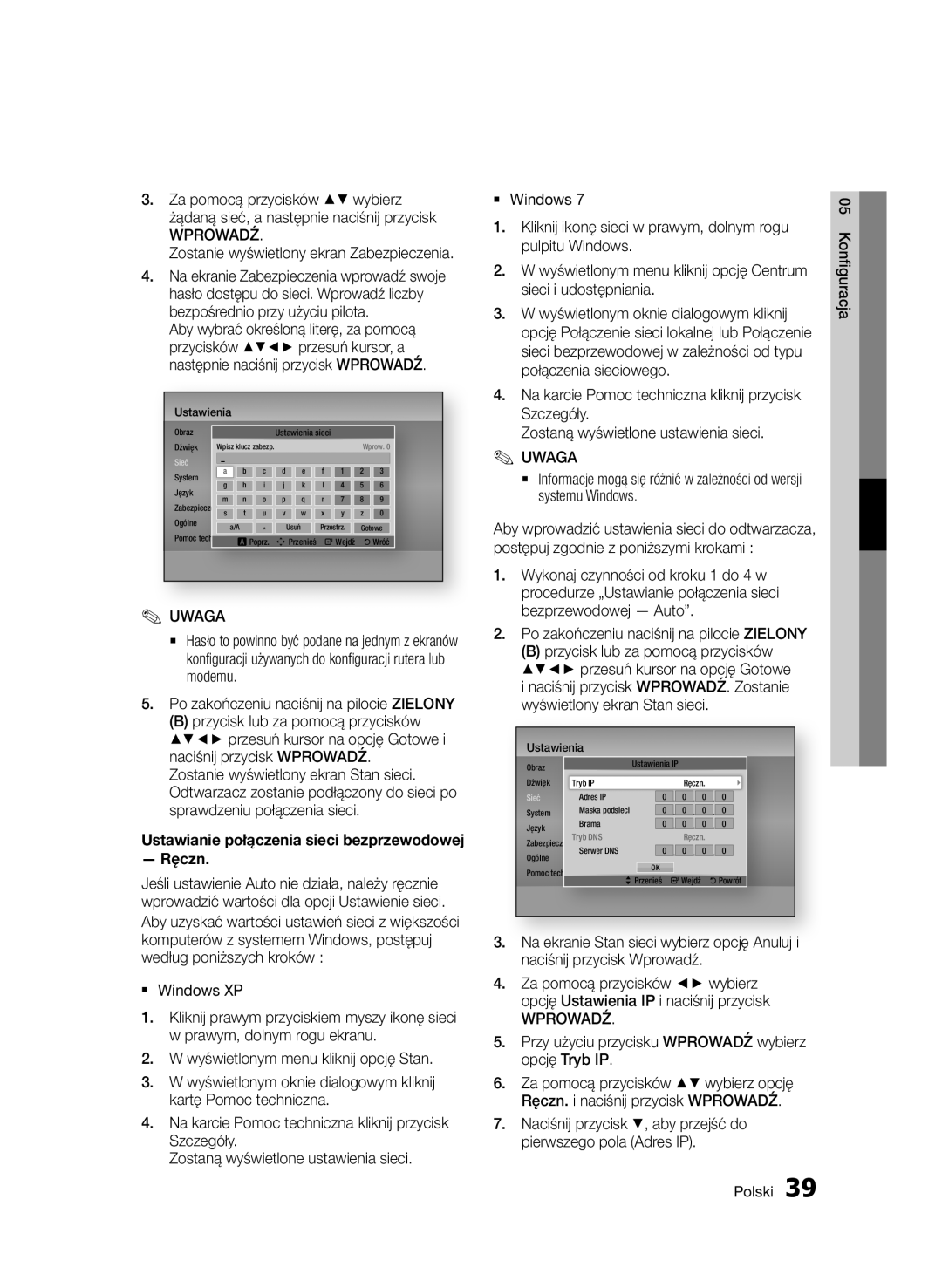 Samsung BD-D6500/EN, BD-D6500/ZA, BD-D6500/XN, BD-D6500/ZF, BD-D6500/XE Po zakończeniu naciśnij na pilocie Zielony, Ręczn 