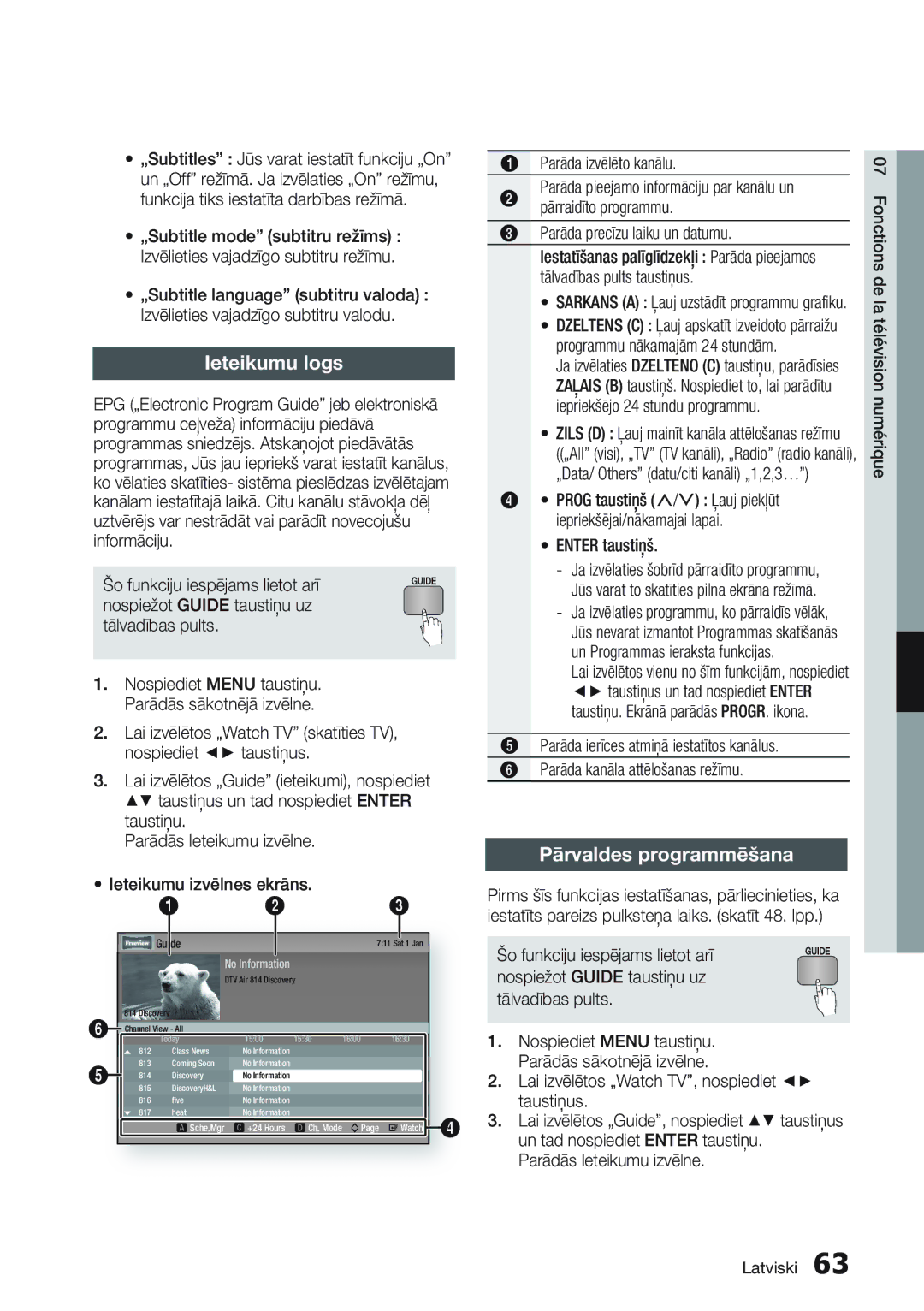 Samsung BD-D6900/EN manual Ieteikumu logs, Pārvaldes programmēšana 