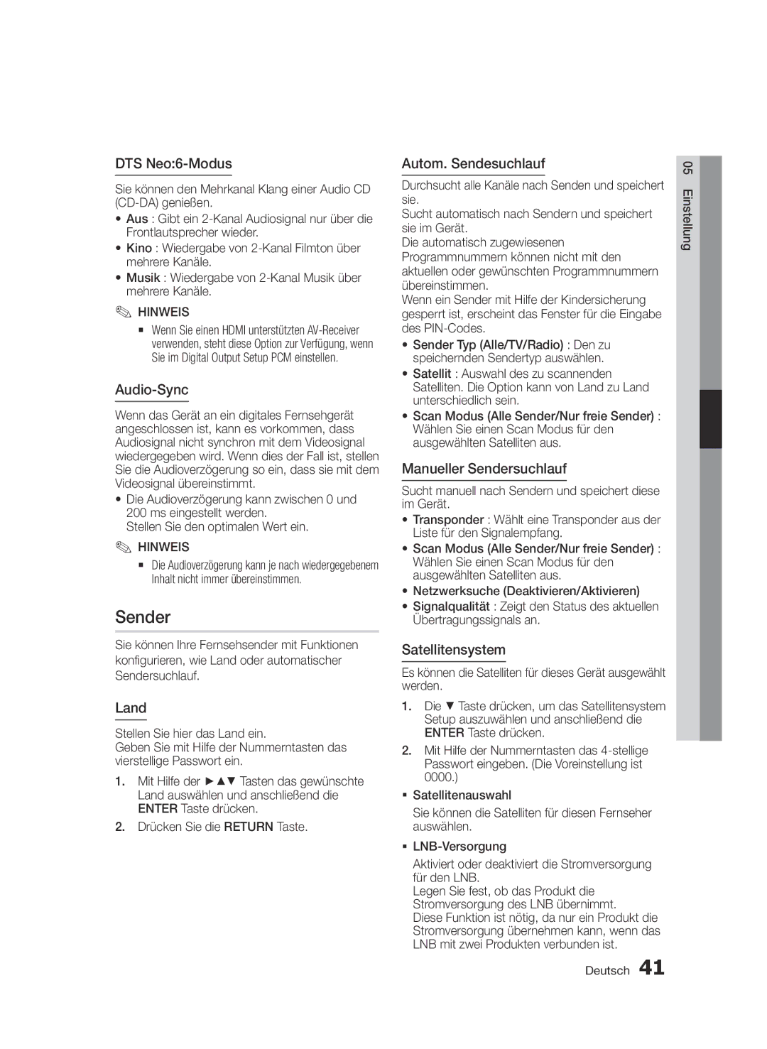 Samsung BD-D6900S/ZG manual Sender 