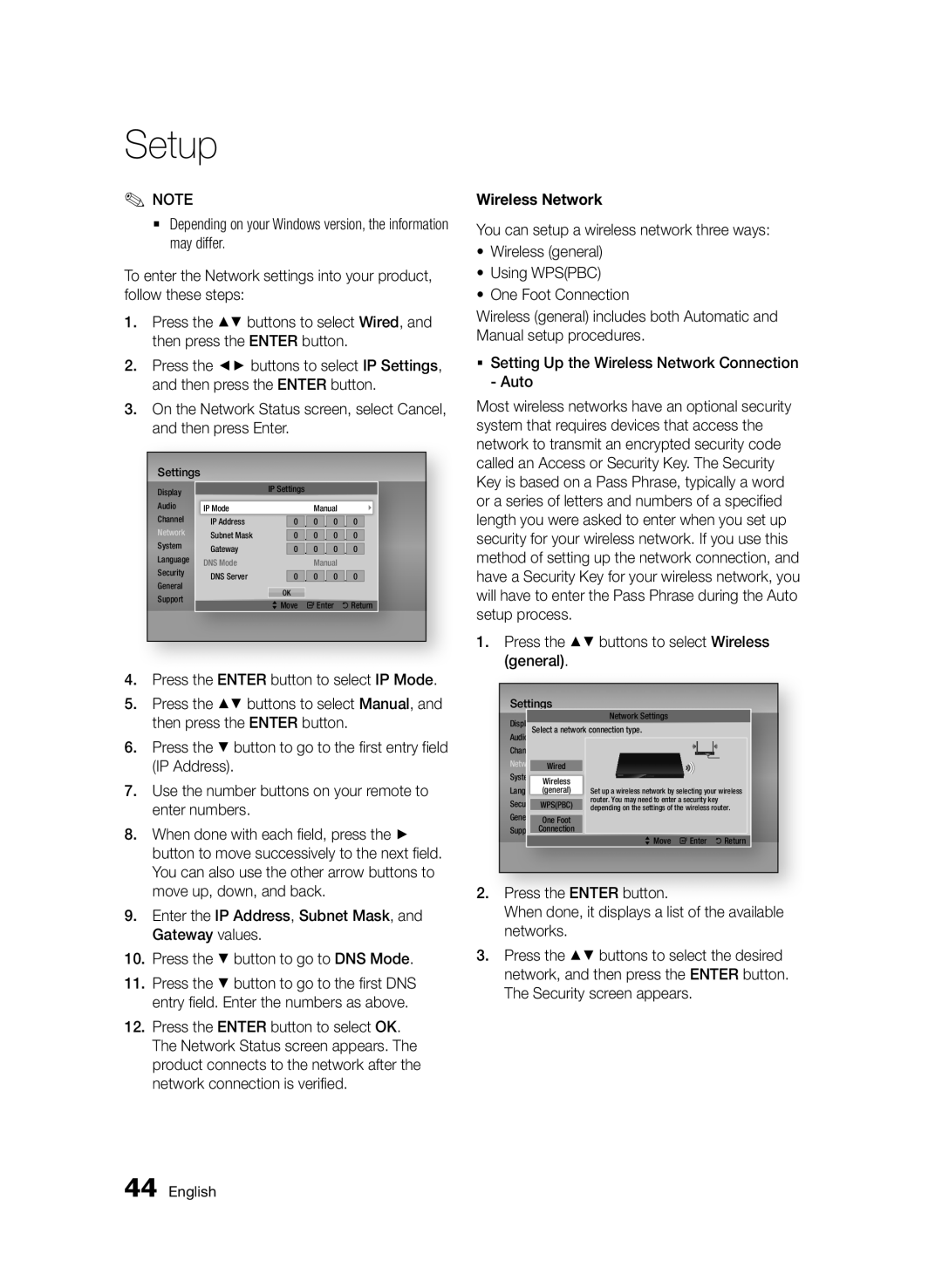 Samsung BD-D6900/ZF, BD-D6900/XN, BD-D6900/EN manual Wireless Network 