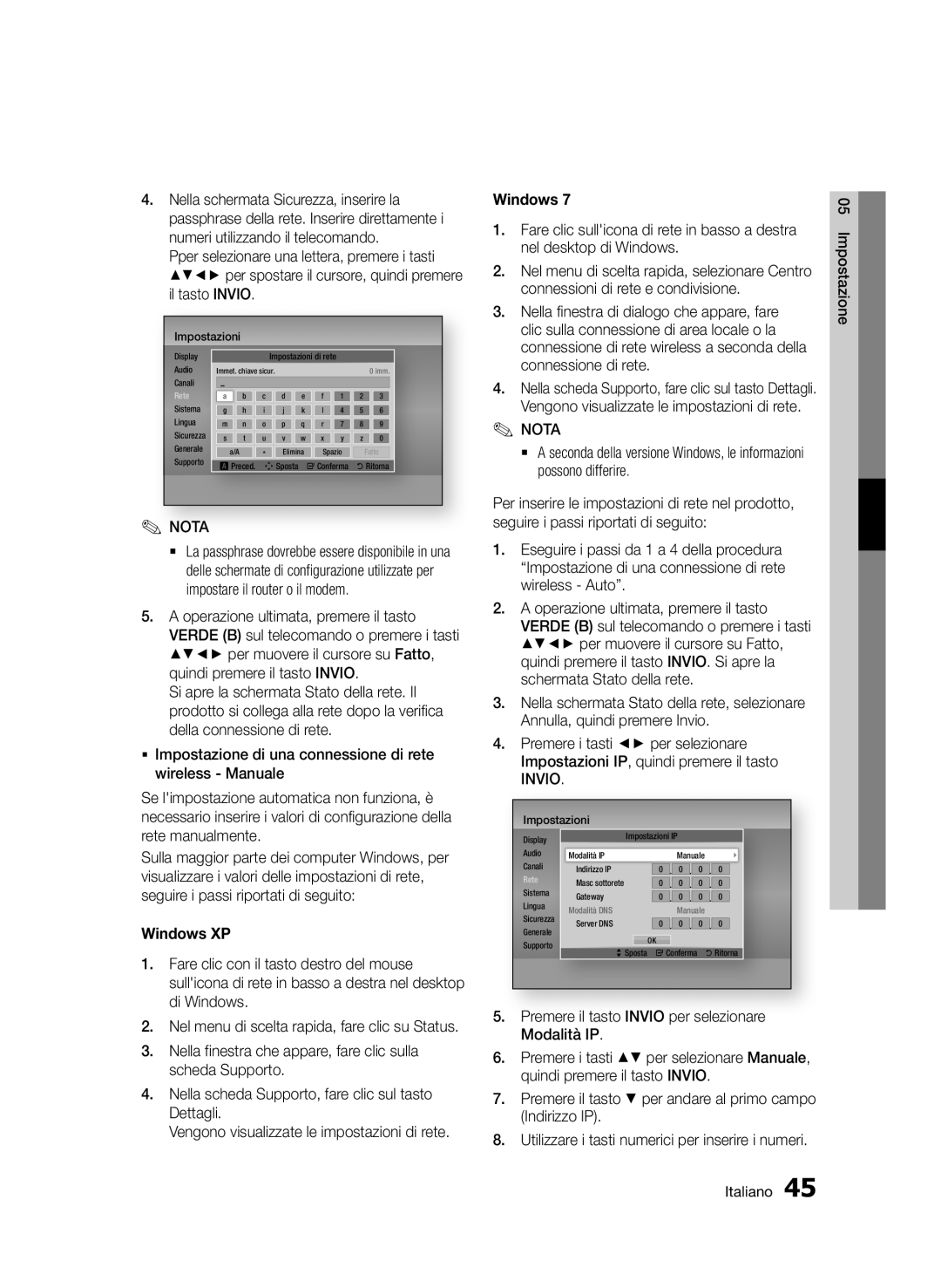 Samsung BD-D6900/ZF `` La passphrase dovrebbe essere disponibile in una, Utilizzare i tasti numerici per inserire i numeri 