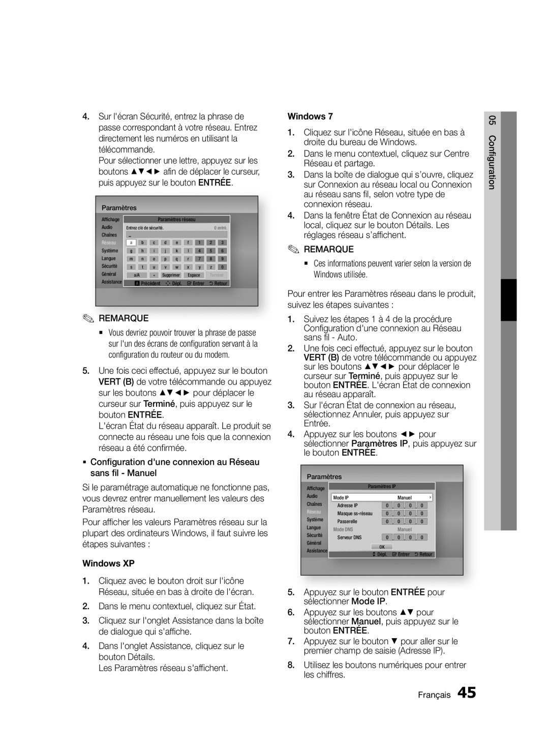 Samsung BD-D6900/ZF manual Sans fil Auto, Curseur sur Terminé, puis appuyez sur le, Sélectionnez Annuler, puis appuyez sur 