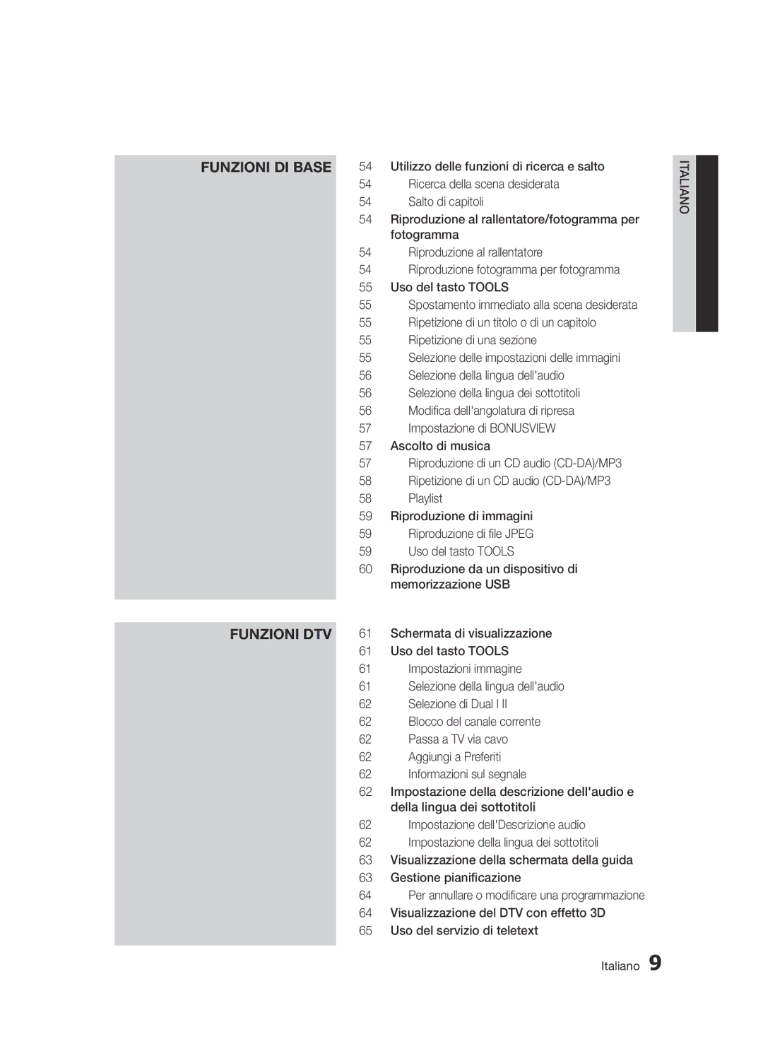 Samsung BD-D6900/ZF manual Utilizzo delle funzioni di ricerca e salto, Ricerca della scena desiderata, Salto di capitoli 