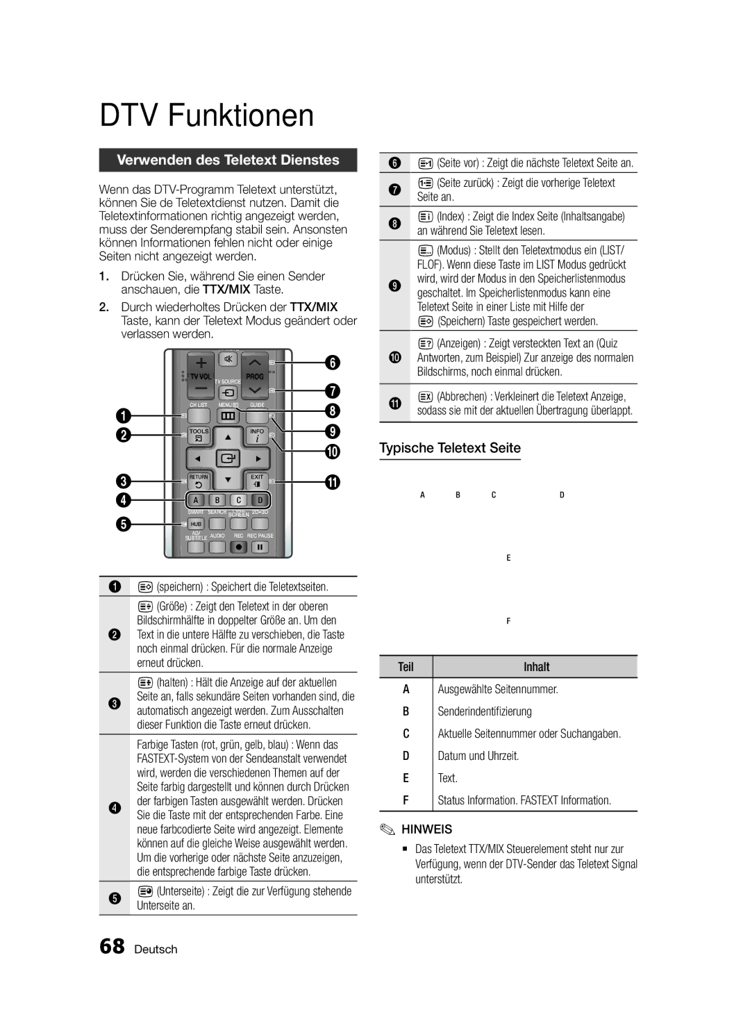 Samsung BD-D8200/EN Verwenden des Teletext Dienstes, Typische Teletext Seite, 5Anzeigen Zeigt versteckten Text an Quiz 