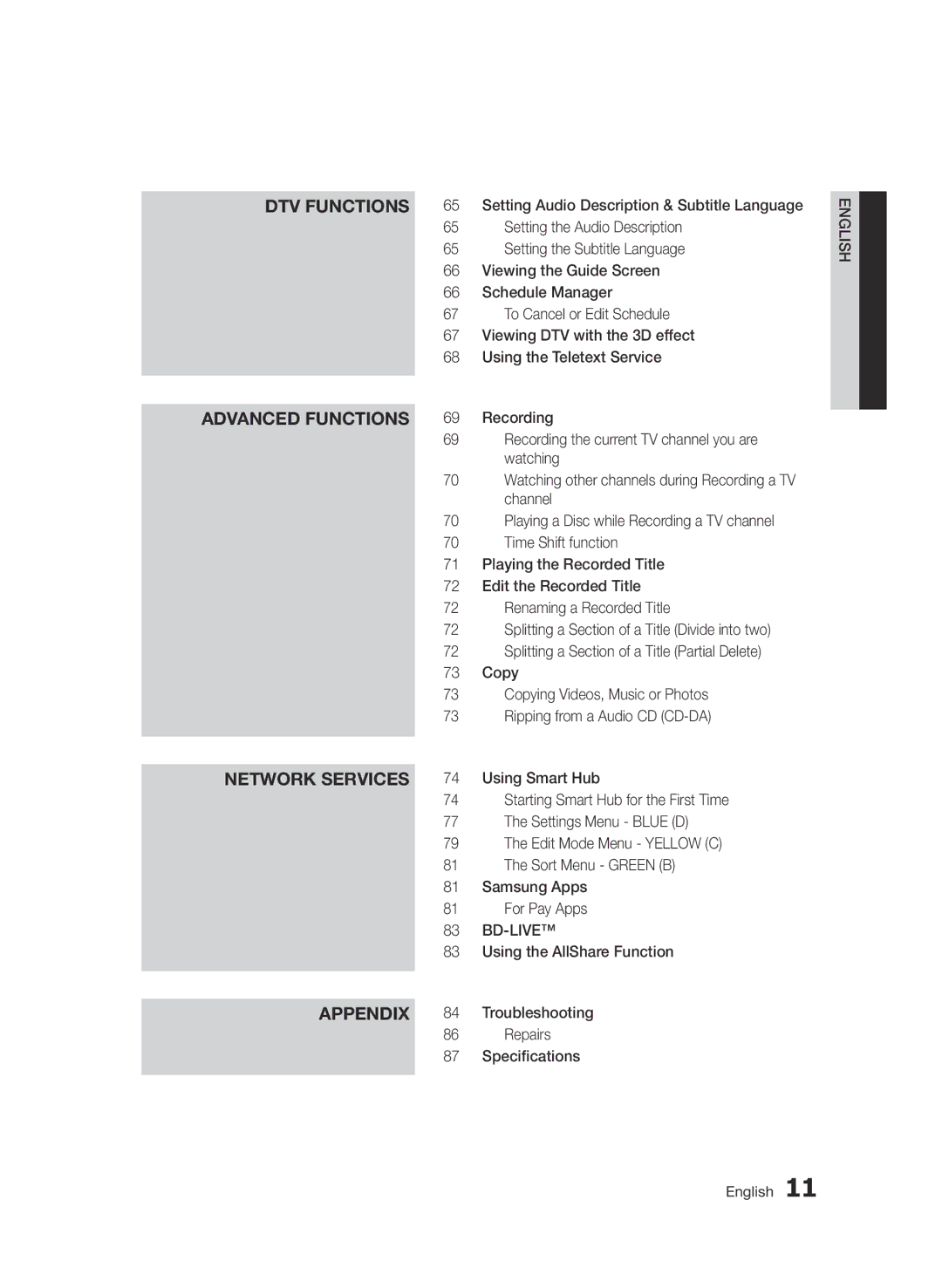 Samsung BD-D8500/ZF, BD-D8500/EN, BD-D8500/XN, BD-D8200/EN, BD-D8200/XN, BD-D8200/ZF manual Bd-Live 