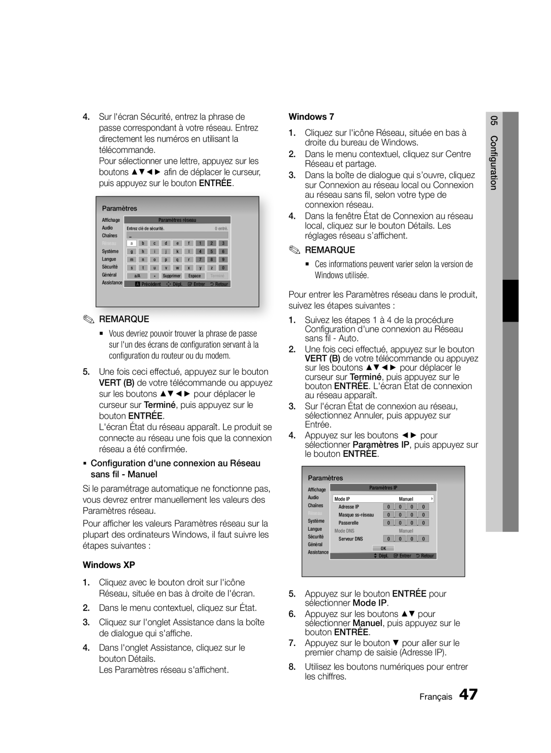 Samsung BD-D8200/EN manual Sans fil Auto, Curseur sur Terminé, puis appuyez sur le, Sélectionnez Annuler, puis appuyez sur 