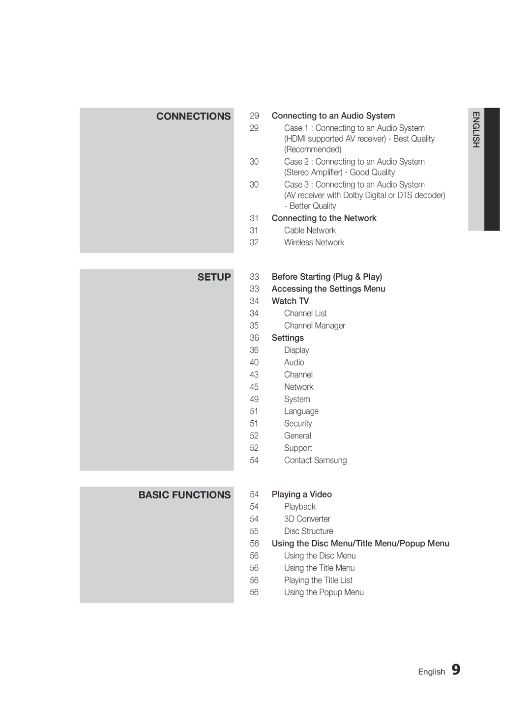 Samsung BD-D8200/XN Case 1 Connecting to an Audio System, Recommended, Case 2 Connecting to an Audio System, Watch TV 