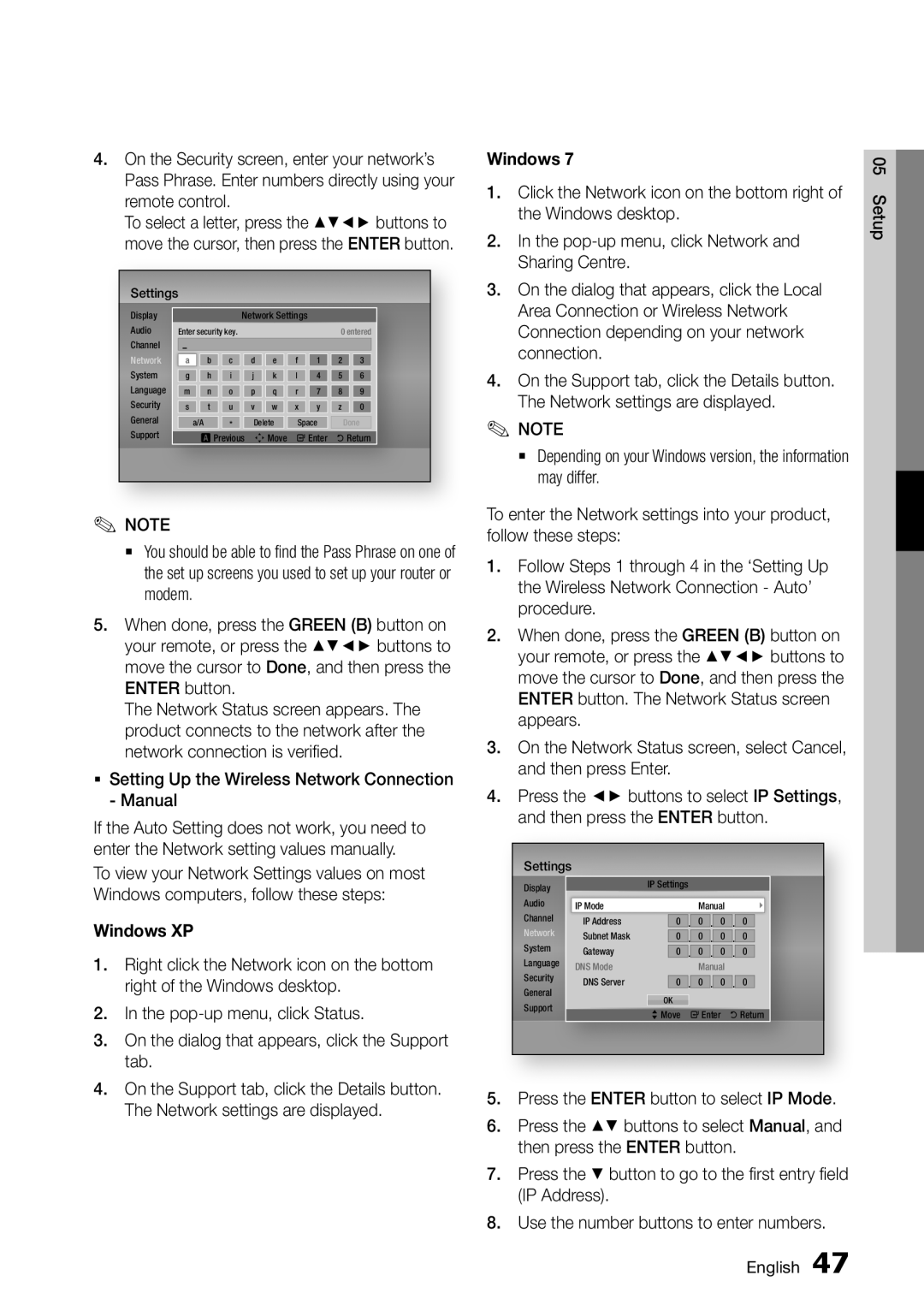 Samsung BD-D8500M/XU ƒƒ Setting Up the Wireless Network Connection Manual, Wireless Network Connection Auto’, Procedure 