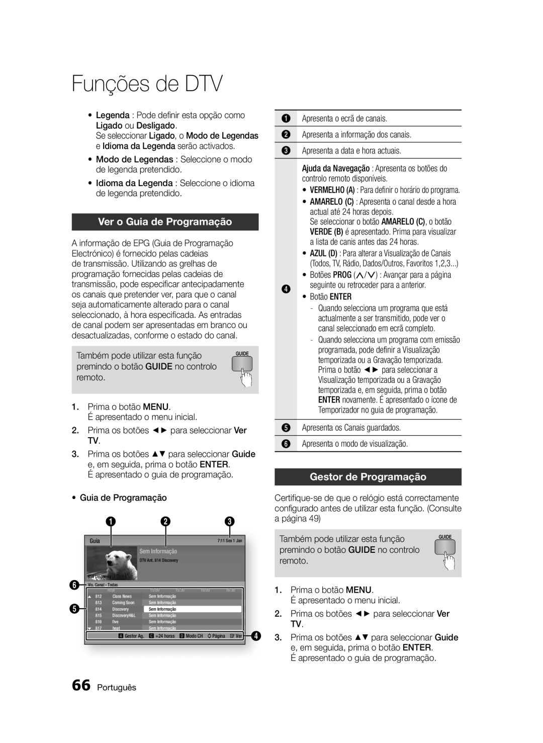 Samsung BD-D8900/ZF manual Ver o Guia de Programação, Gestor de Programação, Apresentado o guia de programação 