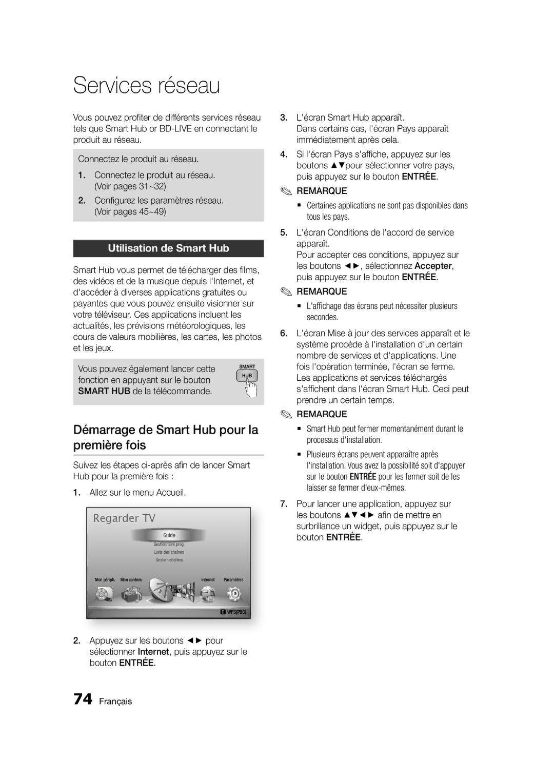 Samsung BD-D8900/ZF manual `` Laffichage des écrans peut nécessiter plusieurs secondes 