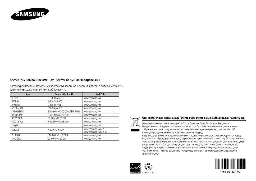 Samsung BD-E5300/RU manual Russia 