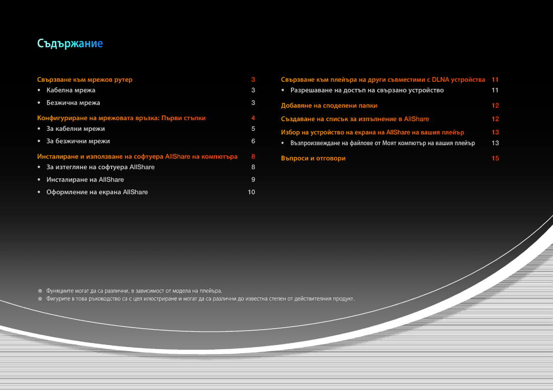 Samsung BD-E5500/EN manual Съдържание 