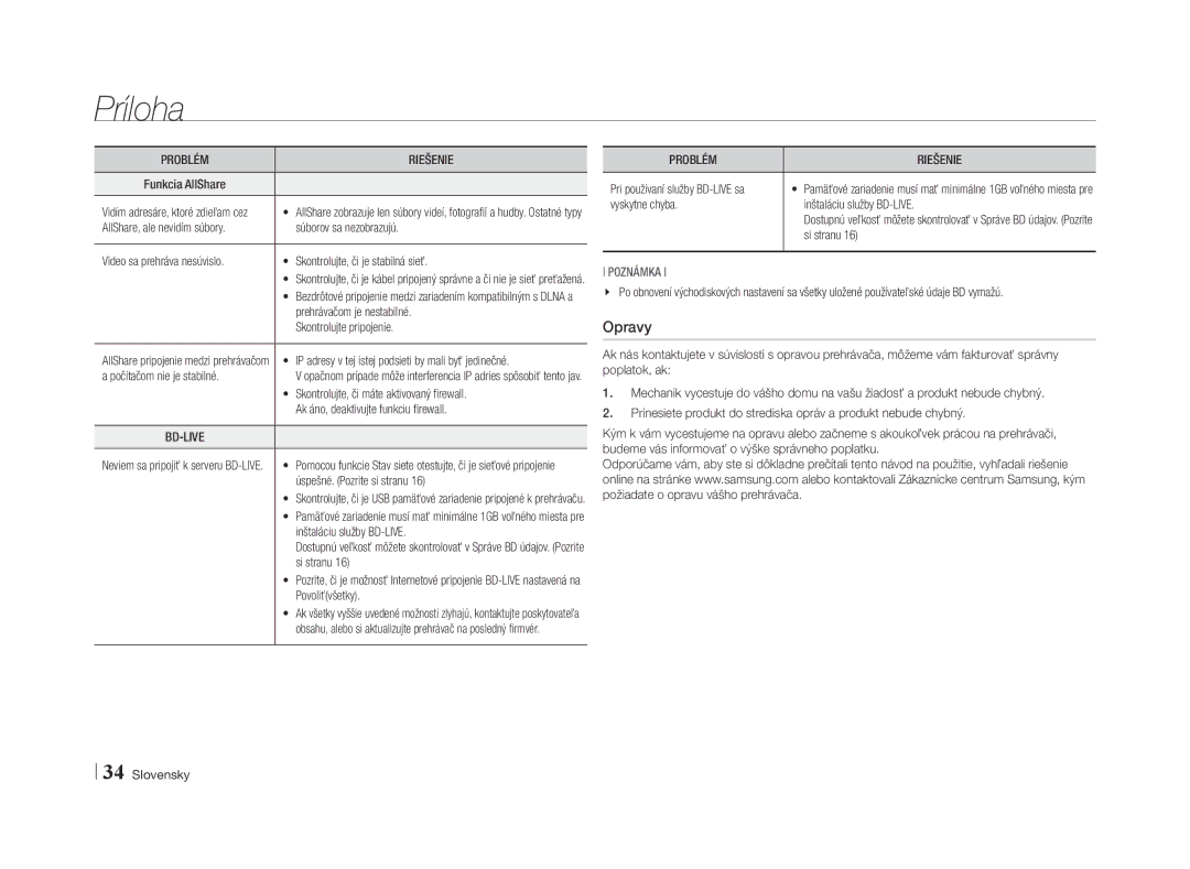 Samsung BD-E5500/EN manual Prehrávačom je nestabilné, Skontrolujte pripojenie, Počítačom nie je stabilné, Si stranu 