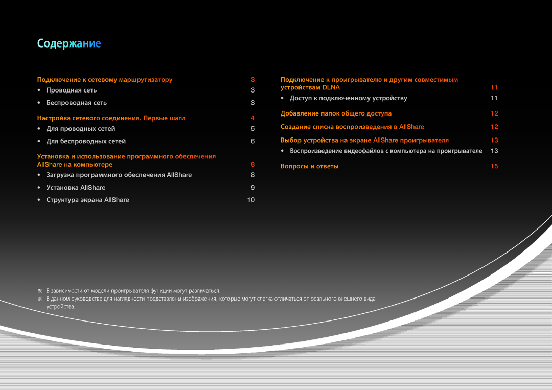 Samsung BD-E5500/RU manual Содержание 