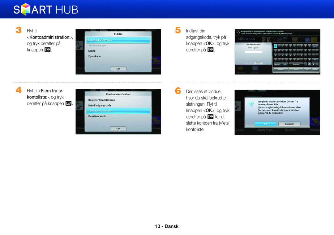 Samsung BD-ES5000/XE, BD-E5500/XE, BD-ES7000/XE manual Flyt til 