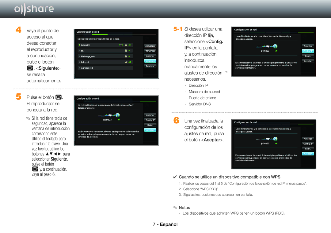 Samsung BD-E8300/ZF manual Vaya al punto de, Acceso al que, Desea conectar, El reproductor y, Pulse el botón, Siguiente 