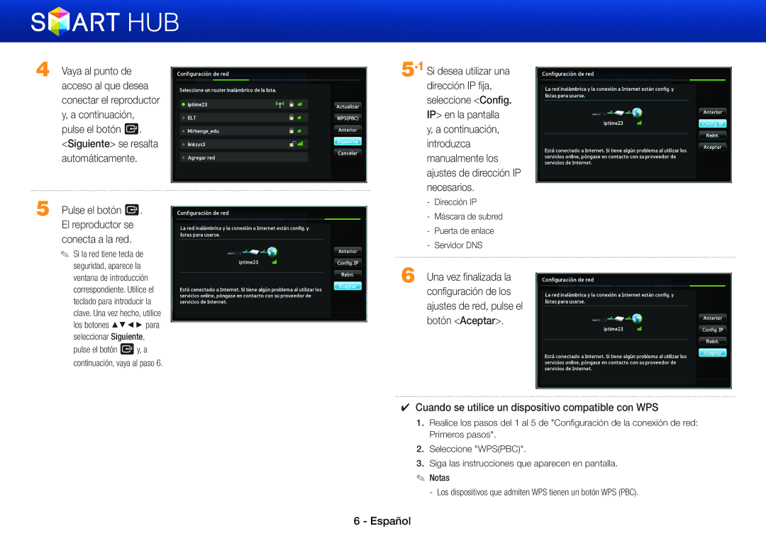 Samsung BD-E8500/ZF, BD-E6100/ZF, BD-E8900/ZF manual Vaya al punto de, Automáticamente, El reproductor se, Conecta a la red 