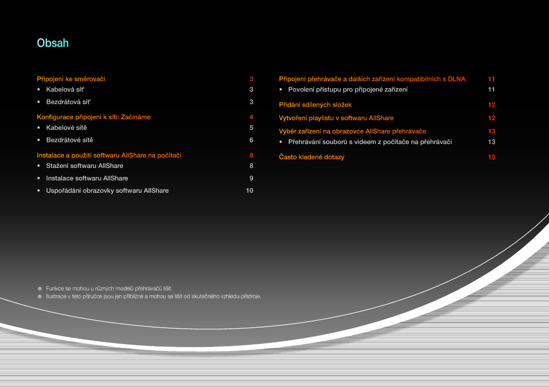 Samsung BD-ES5000/EN, BD-E6300/EN, BD-E5500/EN manual Obsah 