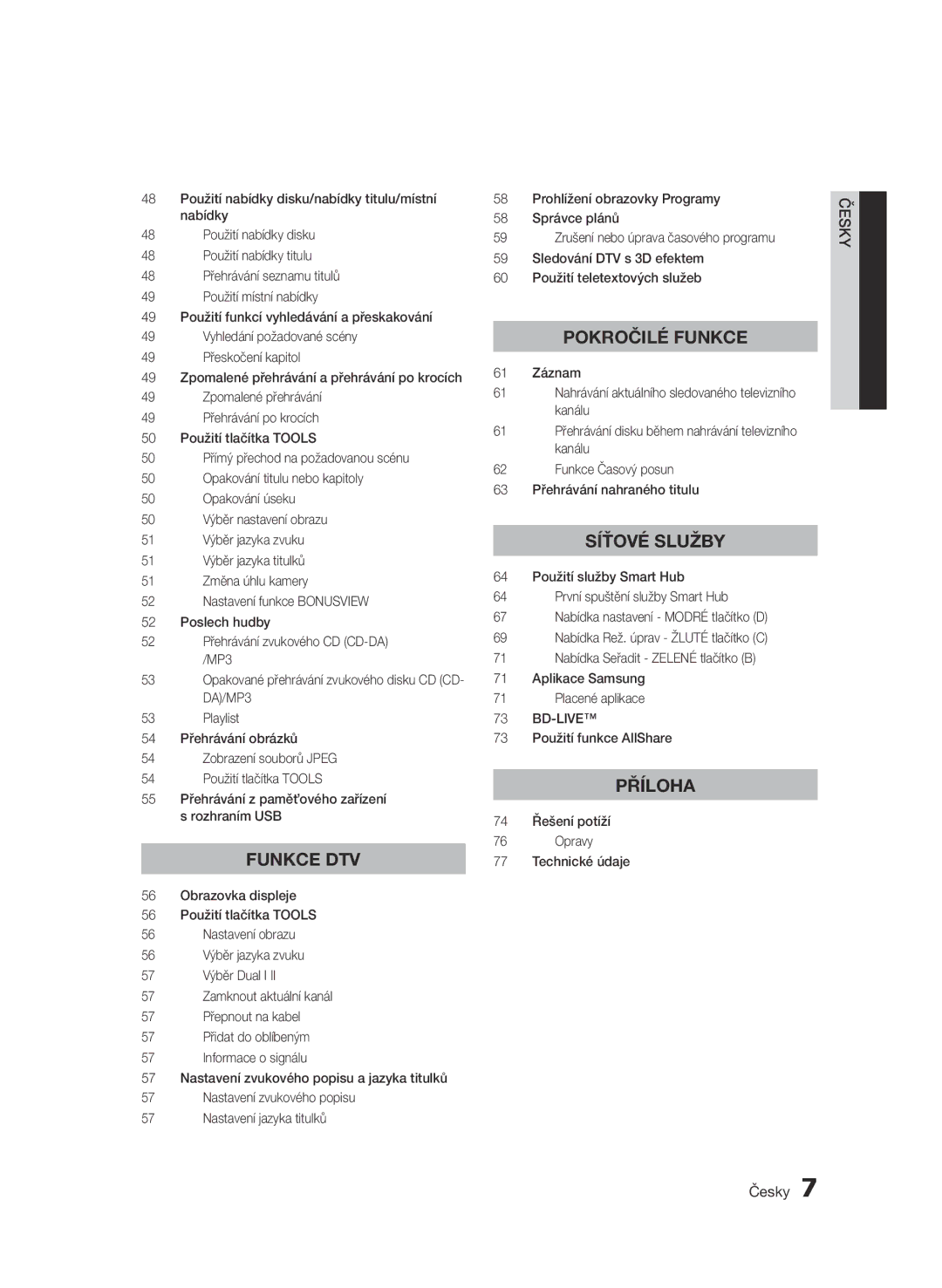 Samsung BD-E6300/EN manual Příloha 