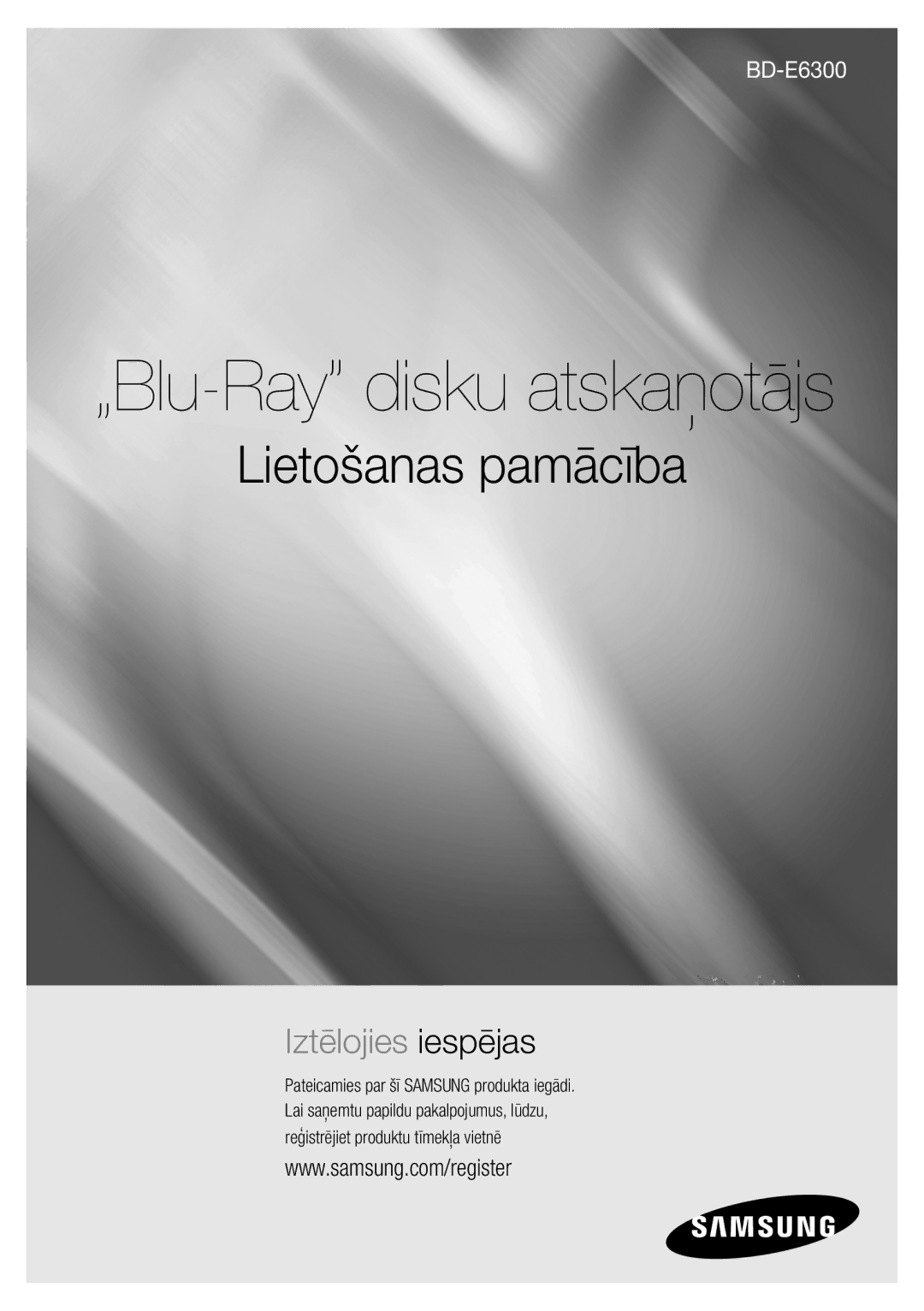 Samsung BD-E6300/EN manual „Blu-Ray disku atskaņotājs 