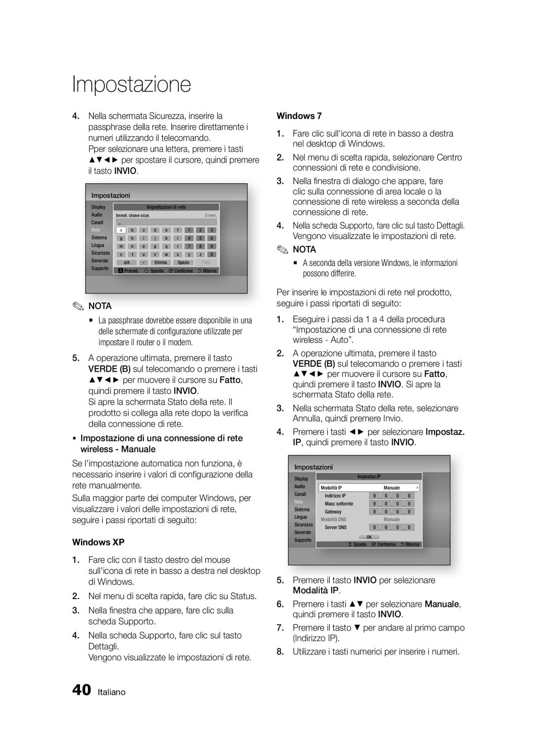 Samsung BD-E6300/ZF manual `` La passphrase dovrebbe essere disponibile in una 