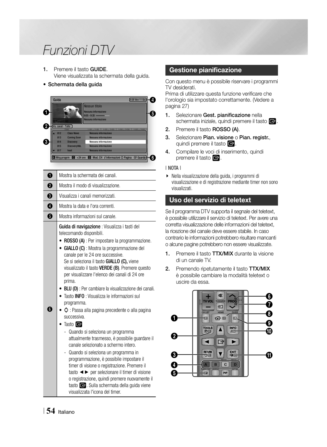 Samsung BD-E8300/EN, BD-E8900/ZF, BD-E8300/ZF manual Uso del servizio di teletext 