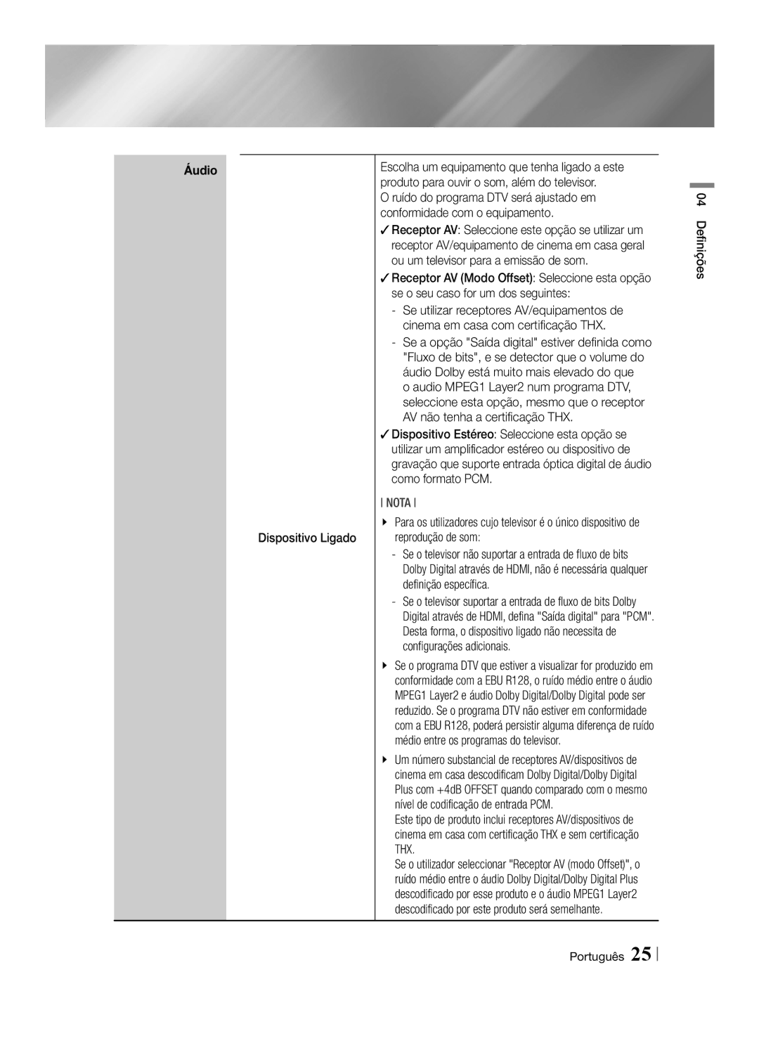 Samsung BD-E8300/EN, BD-E8900/ZF, BD-E8500/ZF, BD-E8300/ZF manual Dispositivo Ligado 