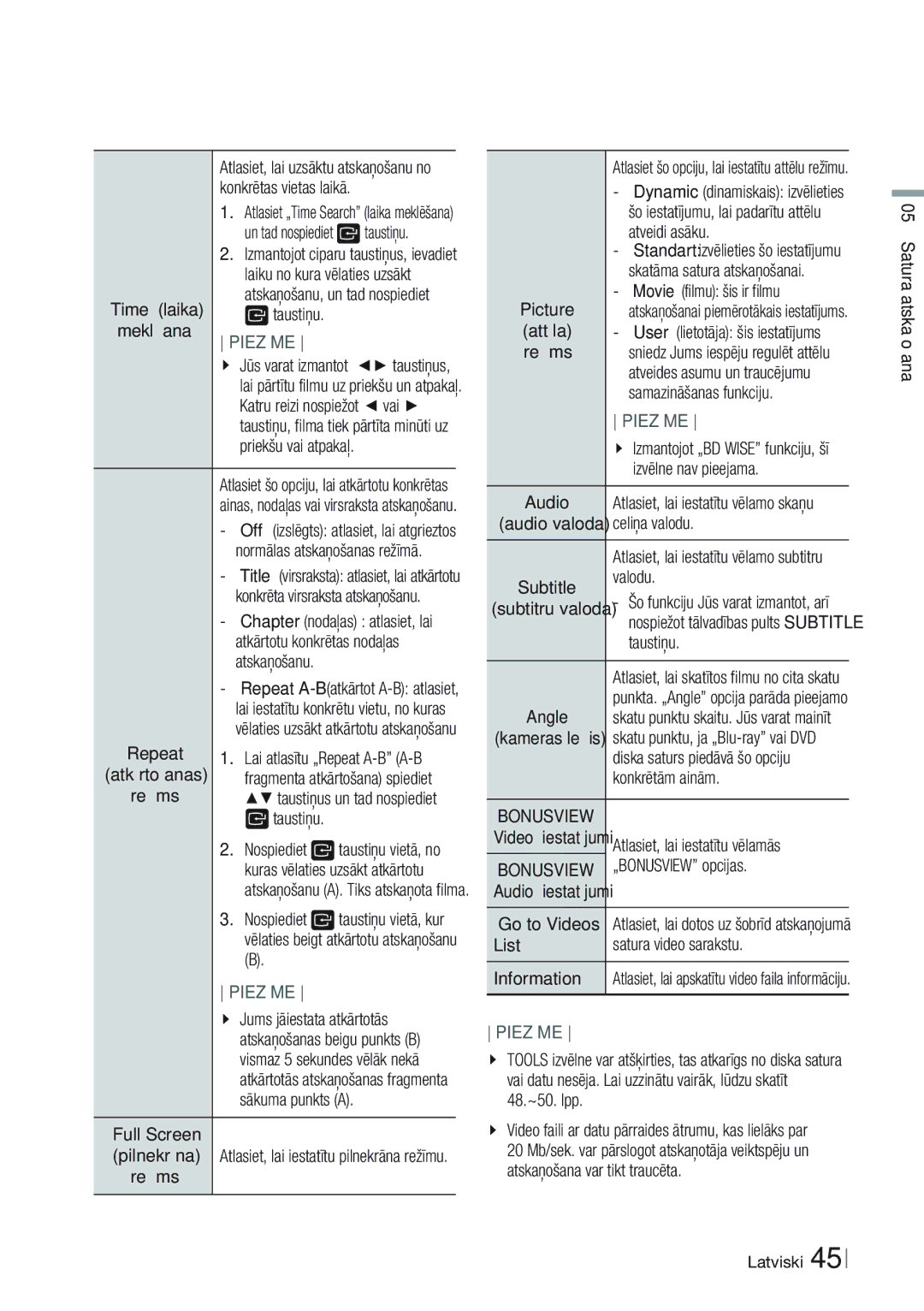 Samsung BD-E8300/EN, BD-E8900/EN manual „Bonusview 