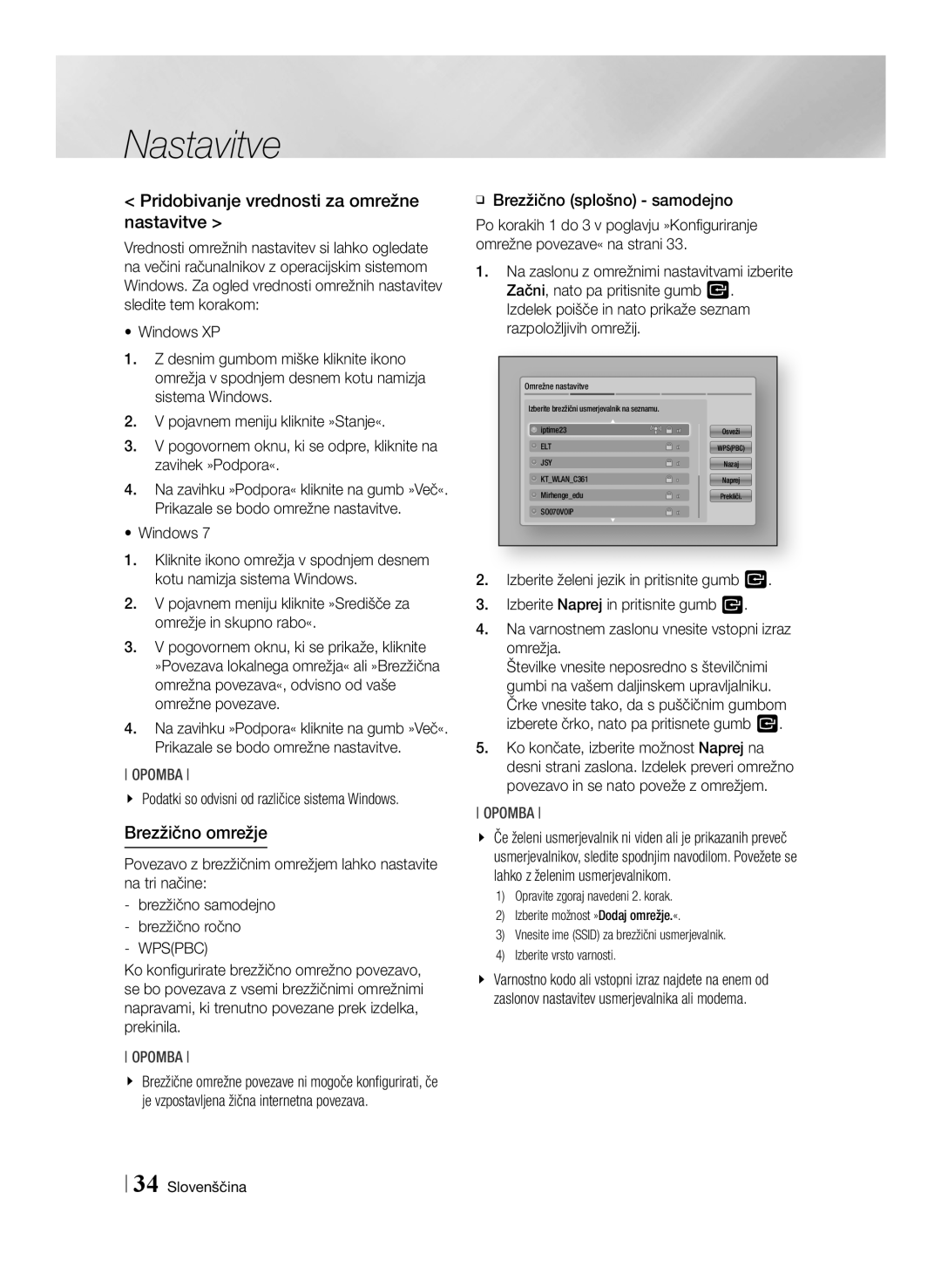 Samsung BD-E8900/EN manual Pridobivanje vrednosti za omrežne nastavitve, Brezžično omrežje, ĞĞ Brezžično splošno samodejno 