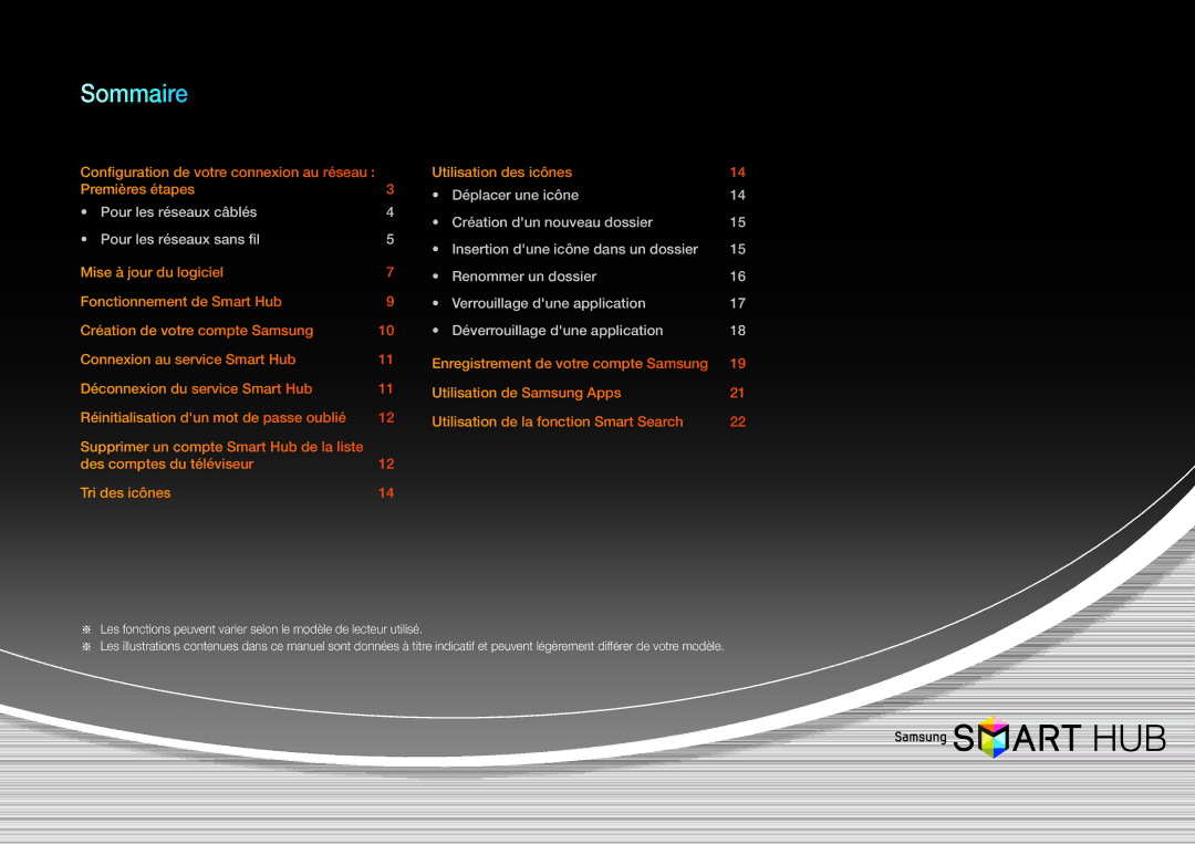 Samsung BD-ES5000/XU, BD-ES5000/ZF, BD-ES7000/ZF, BD-E5500/ZF manual Som m aire 