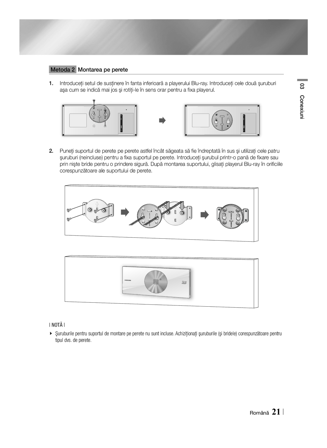 Samsung BD-ES7000/EN manual Notă 