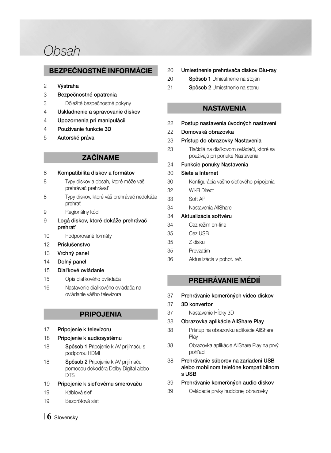 Samsung BD-ES7000/EN manual Dts, Prevzatím Aktualizácia v pohot. rež 