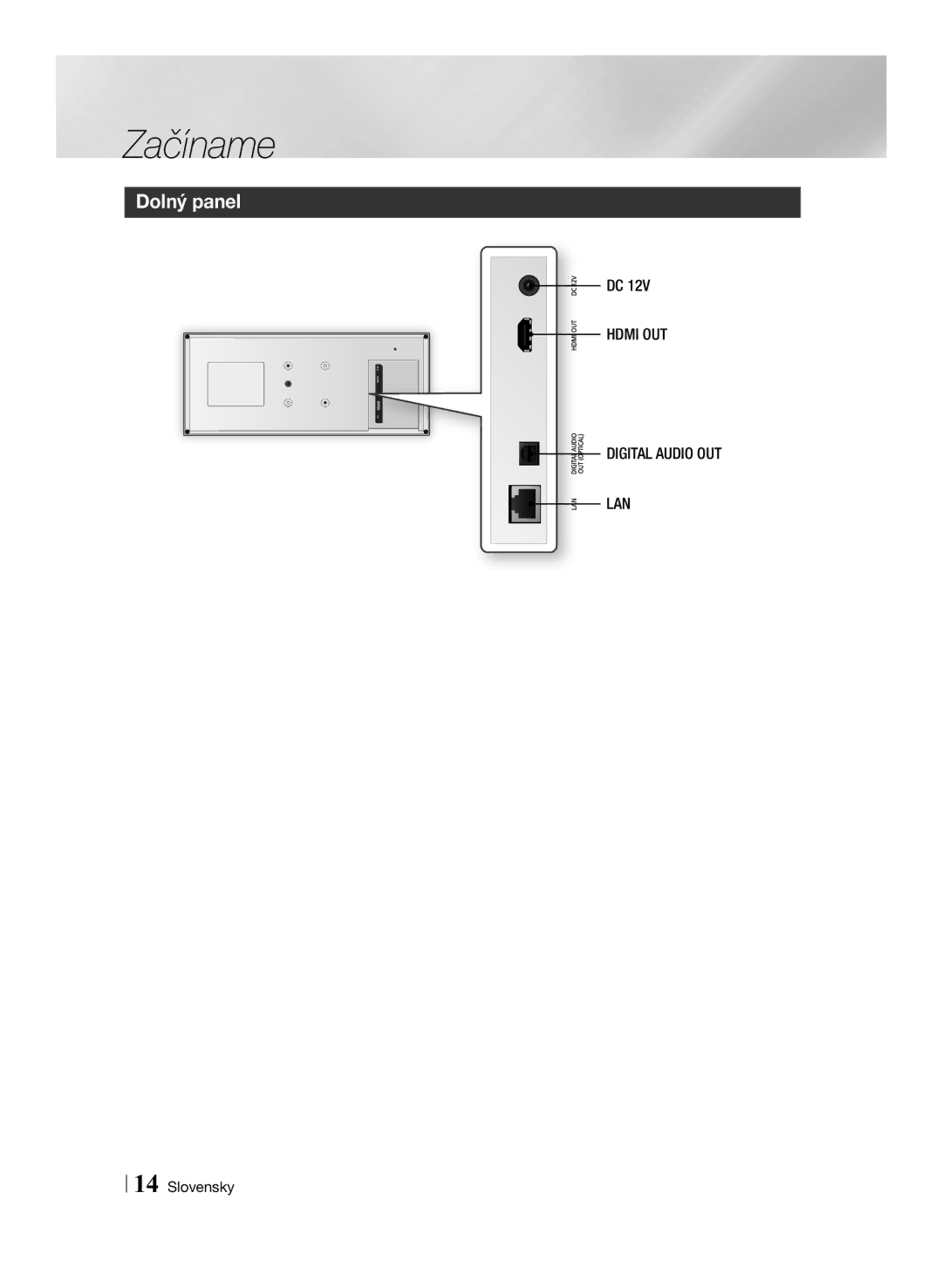 Samsung BD-ES7000/EN manual Dolný panel, Hdmi OUT 