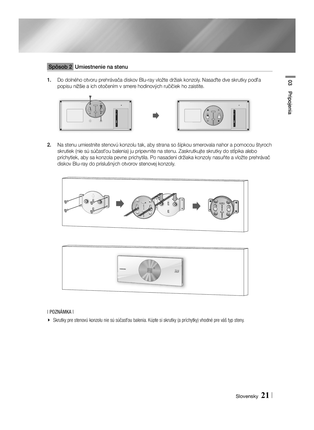 Samsung BD-ES7000/EN manual Poznámka 