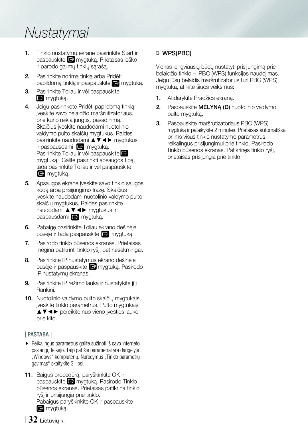 Samsung BD-ES7000/EN manual Pasirinkite Toliau ir vėl paspauskite Mygtuką, Pasirinkite naudodami mygtukus 