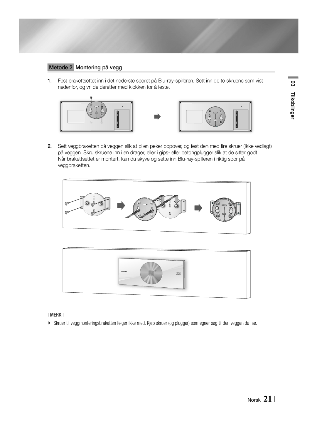 Samsung BD-ES7000/XE manual Merk 