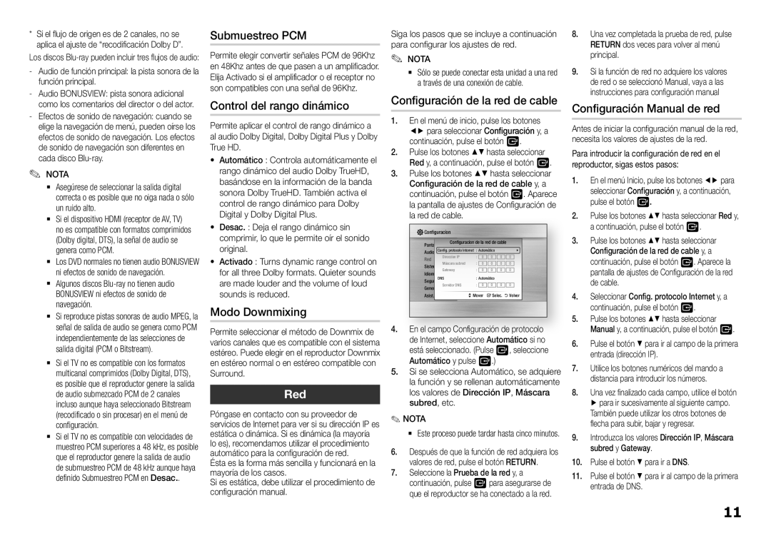 Samsung BD-F5100/ZF, BD-F5100/EN manual Red 