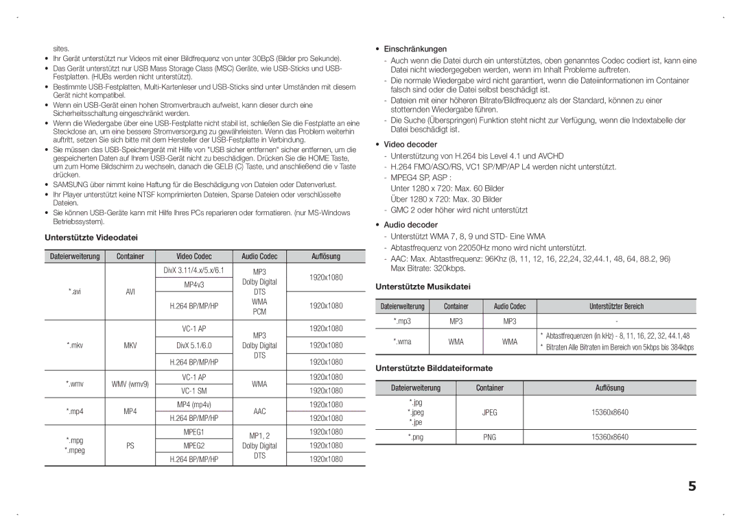 Samsung BD-F5100/TK, BD-F5100/XN, BD-F5100/EN, BD-F5100/ZF, BD-F5100/XE manual Mkv 