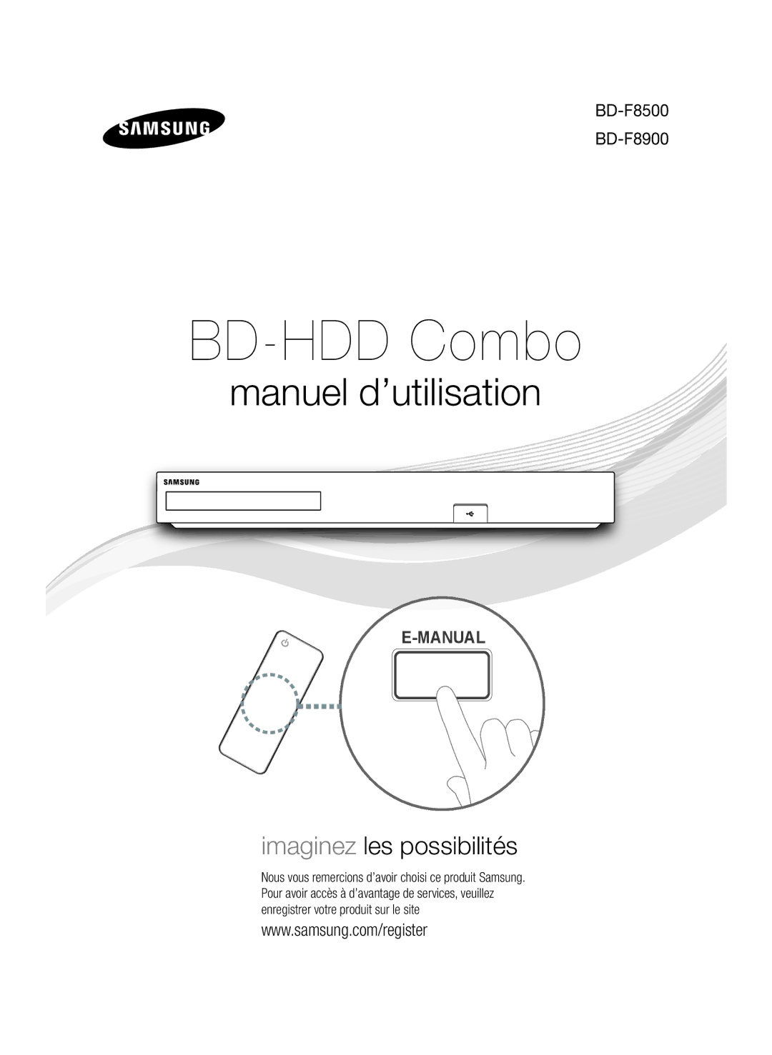 Samsung BD-F8900/ZF, BD-F8500/ZF manual BD-HDD Combo 