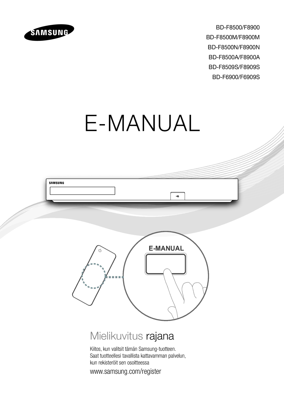 Samsung BD-F8500N/XE, BD-F8900N/XE manual Manual 