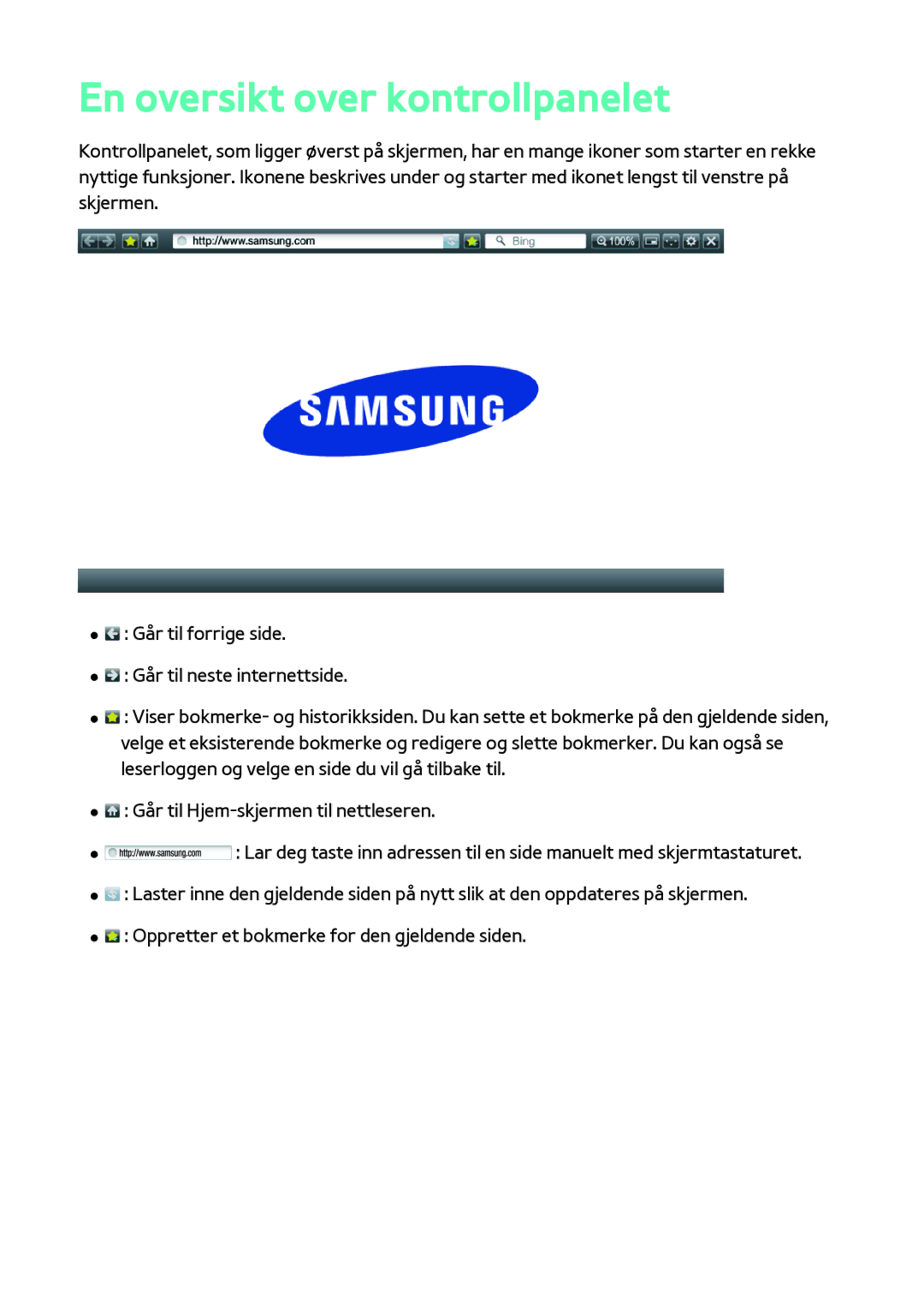 Samsung BD-F8900N/XE, BD-F8500N/XE manual En oversikt over kontrollpanelet 