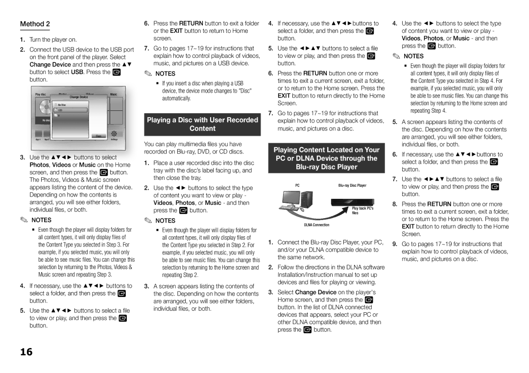 Samsung BD-H5500/SQ manual Content 