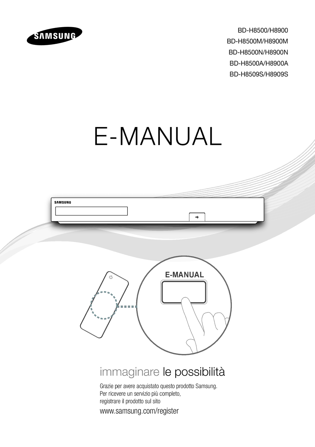 Samsung BD-H8509S/ZG, BD-H8500/EN, BD-H8500/ZF manual Manual 